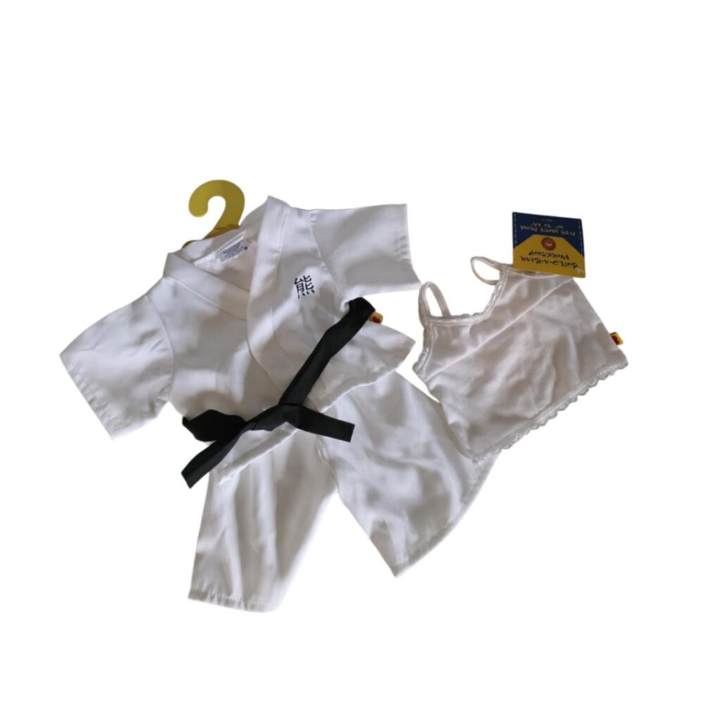 Build A Bear Black Belt Tae Kwon Do Uniform with Cami Top